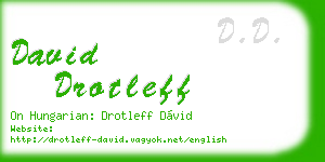 david drotleff business card