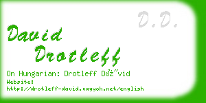 david drotleff business card